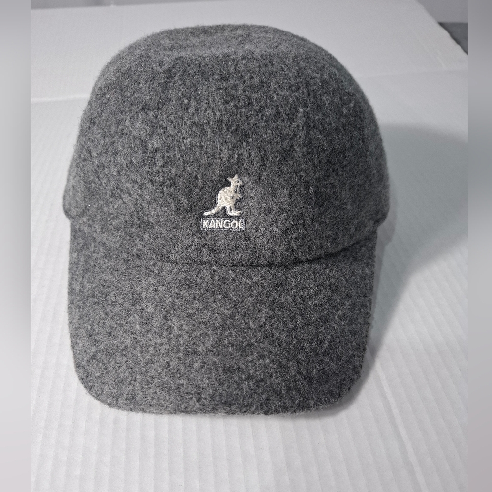 Kangol Wool Spacecap Wool Blend Gray Cap Small Logo